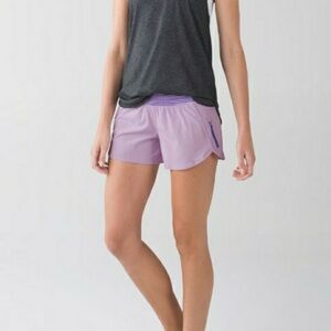 Lululemon Purple Tracker Shorts 4”